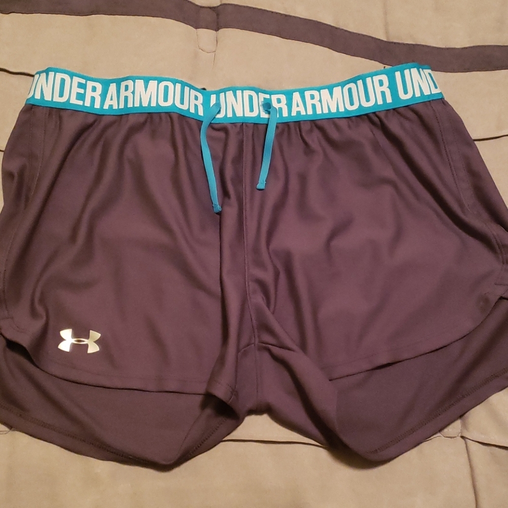 NWOT UA Loose Running Aqua Shorts